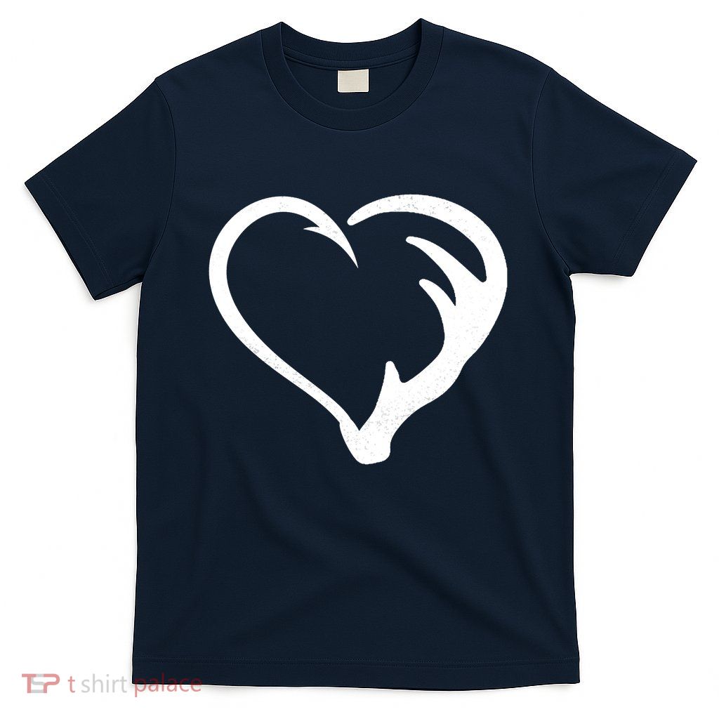 Hunting Fishing Antler Heart Hunter T-Shirt