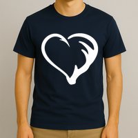 Hunting Fishing Antler Heart Hunter T-Shirt