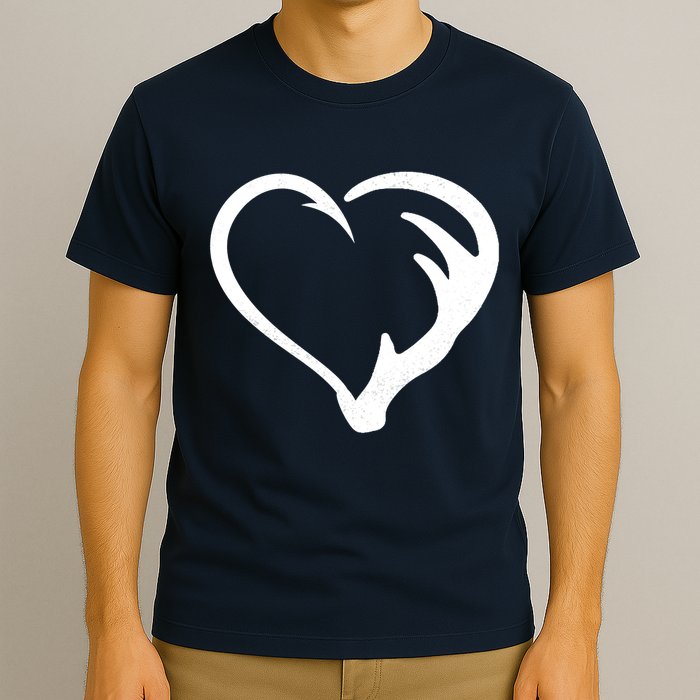 Hunting Fishing Antler Heart Hunter T-Shirt