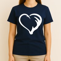 Hunting Fishing Antler Heart Hunter T-Shirt