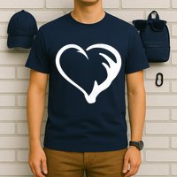 Hunting Fishing Antler Heart Hunter T-Shirt