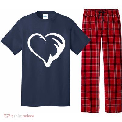 Hunting Fishing Antler Heart Hunter Pajama Set