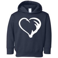 Hunting Fishing Antler Heart Hunter Toddler Hoodie