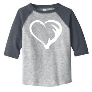 Hunting Fishing Antler Heart Hunter Toddler Fine Jersey T-Shirt