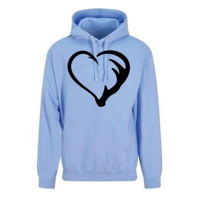 Hunting Fishing Antler Heart Hunter Unisex Surf Hoodie