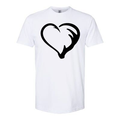 Hunting Fishing Antler Heart Hunter Softstyle® CVC T-Shirt