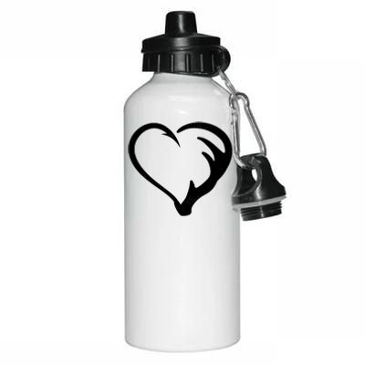 Hunting Fishing Antler Heart Hunter Aluminum Water Bottle 