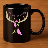 Hunting For A Cure Breast cancer 11oz C Handle Ceramic Mug