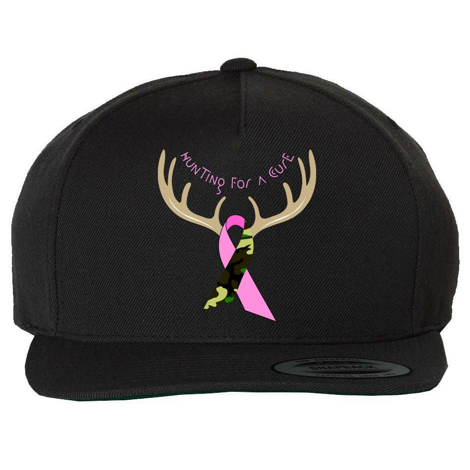 Hunting For A Cure Breast cancer Wool Snapback Cap