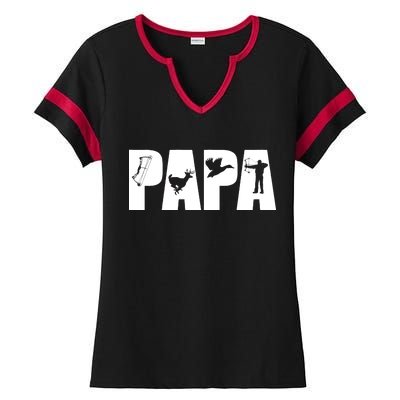 Hunting Papa Ladies Halftime Notch Neck Tee