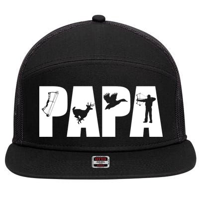 Hunting Papa 7 Panel Mesh Trucker Snapback Hat