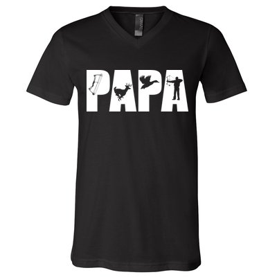 Hunting Papa V-Neck T-Shirt