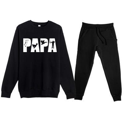 Hunting Papa Premium Crewneck Sweatsuit Set