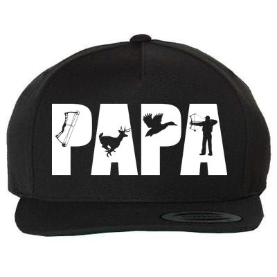 Hunting Papa Wool Snapback Cap