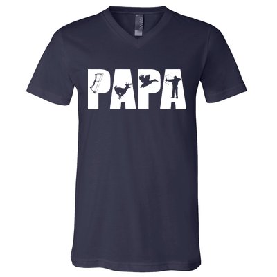 Hunting Papa V-Neck T-Shirt