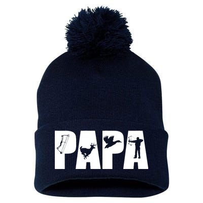 Hunting Papa Pom Pom 12in Knit Beanie