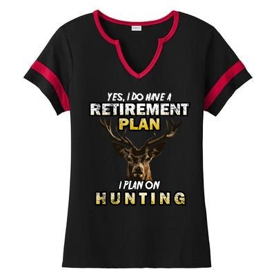 Hunting Retirement Plan  Ladies Halftime Notch Neck Tee