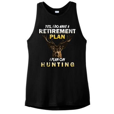 Hunting Retirement Plan  Ladies PosiCharge Tri-Blend Wicking Tank