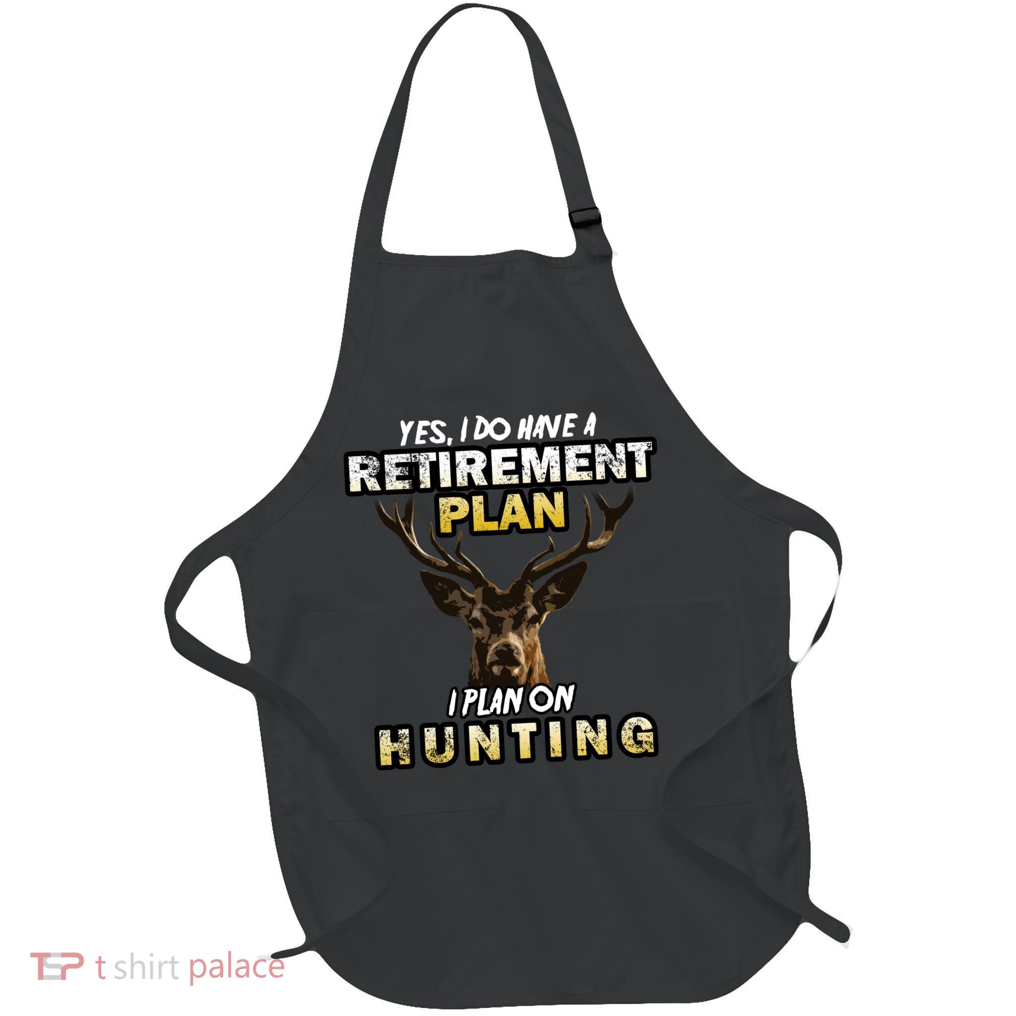 Hunting Retirement Plan  Full-Length Apron With Pockets