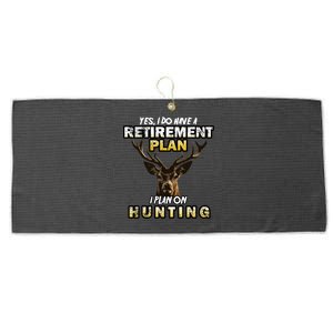 Hunting Retirement Plan  Large Microfiber Waffle Golf Towel