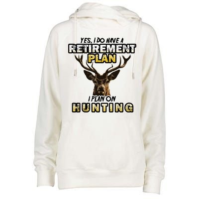 Hunting Retirement Plan  Womens Funnel Neck Pullover Hood