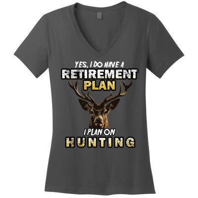 Hunting Retirement Plan  Women's V-Neck T-Shirt