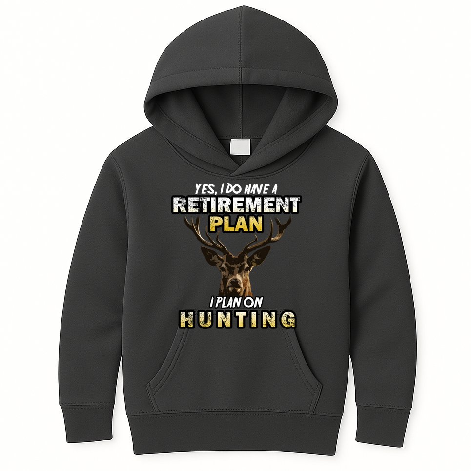 Hunting Retirement Plan  Kids Hoodie