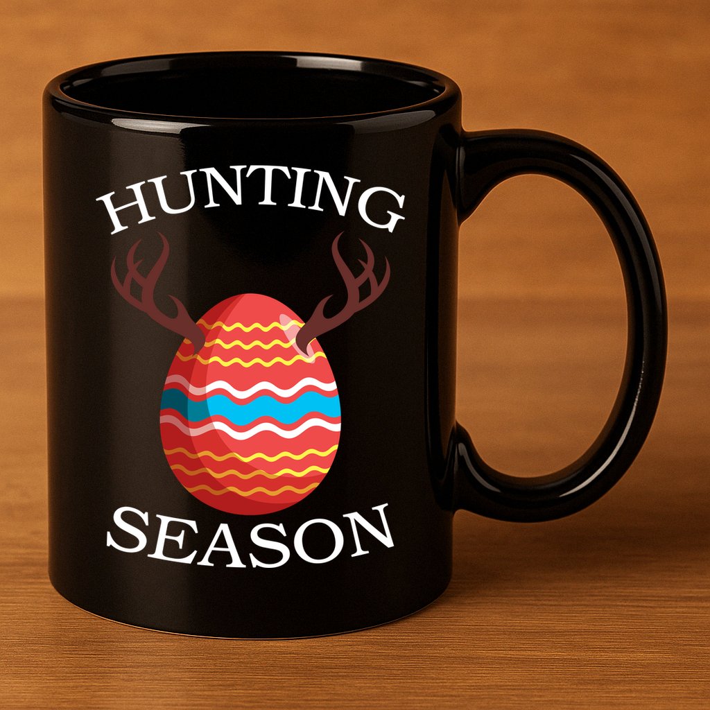 Hunting Season Deer Easter Egg 11oz C Handle Ceramic Mug