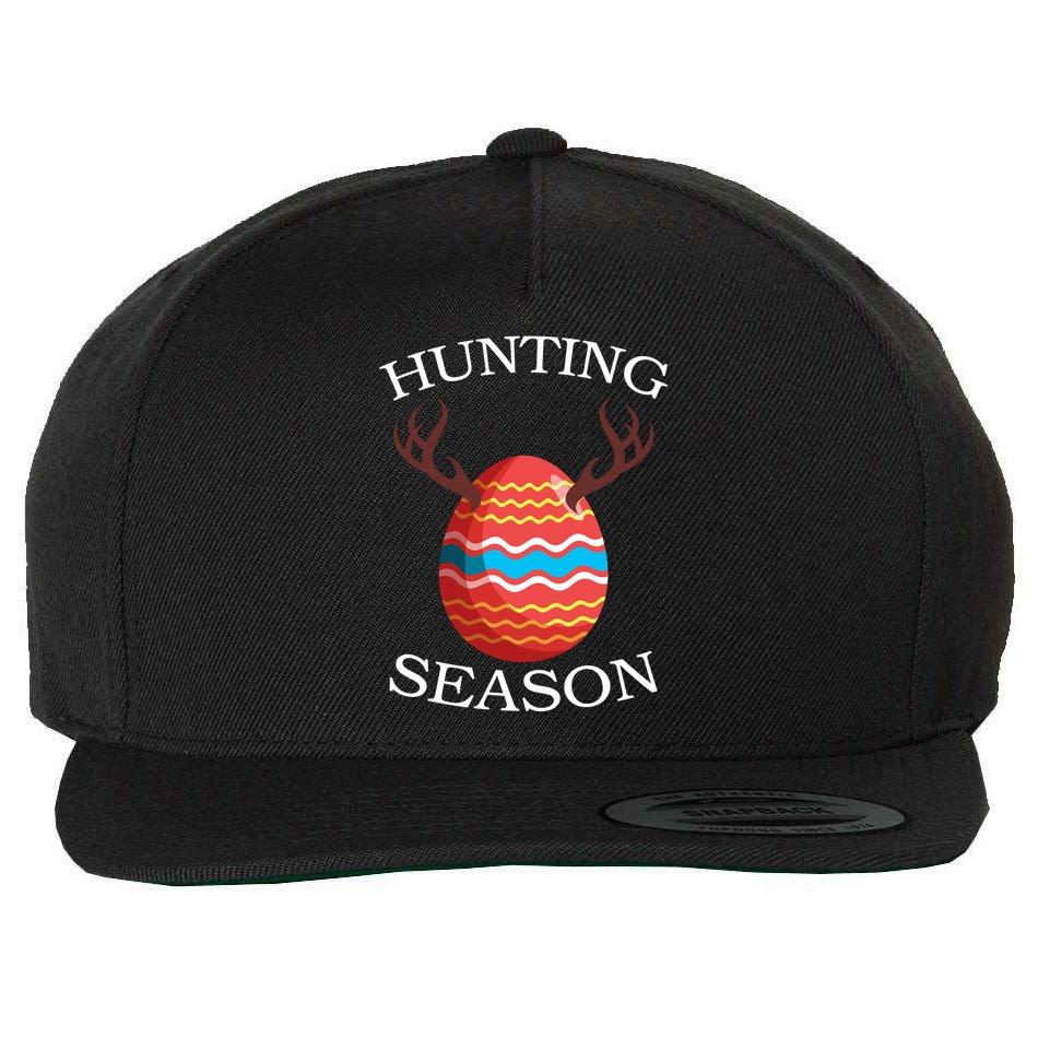 Hunting Season Deer Easter Egg Wool Snapback Cap