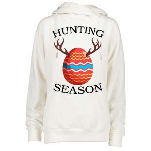 Hunting Season Deer Easter Egg Womens Funnel Neck Pullover Hood