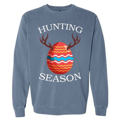 Hunting Season Deer Easter Egg Garment-Dyed Sweatshirt