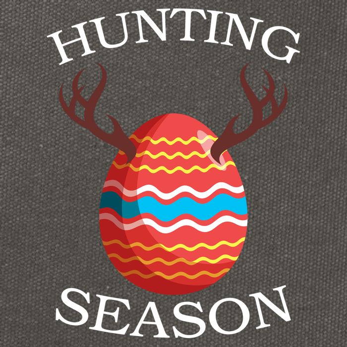 Hunting Season Deer Easter Egg Cotton Canvas Backpack