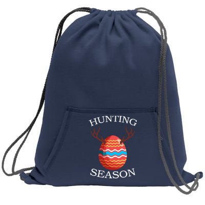 Hunting Season Deer Easter Egg Sweatshirt Cinch Pack Bag