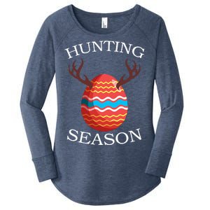 Hunting Season Deer Easter Egg Women's Perfect Tri Tunic Long Sleeve Shirt