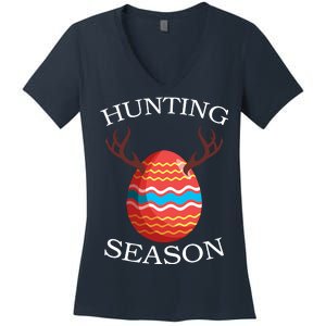 Hunting Season Deer Easter Egg Women's V-Neck T-Shirt