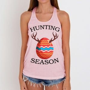 Hunting Season Deer Easter Egg Women's Knotted Racerback Tank