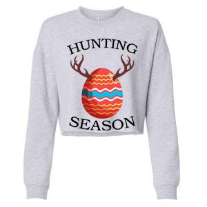 Hunting Season Deer Easter Egg Cropped Pullover Crew