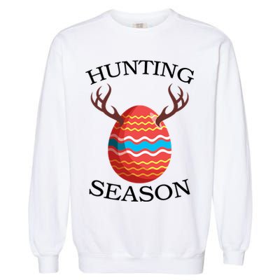 Hunting Season Deer Easter Egg Garment-Dyed Sweatshirt