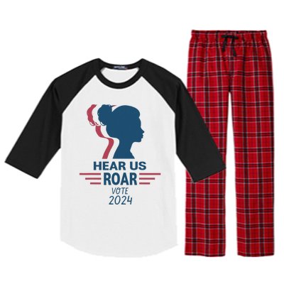 Hear Us Roar Vote 2024 Raglan Sleeve Pajama Set