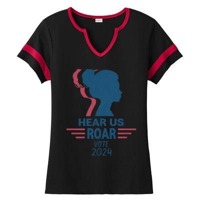 Hear Us Roar Vote 2024 Ladies Halftime Notch Neck Tee