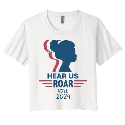 Hear Us Roar Vote 2024 Women's Crop Top Tee