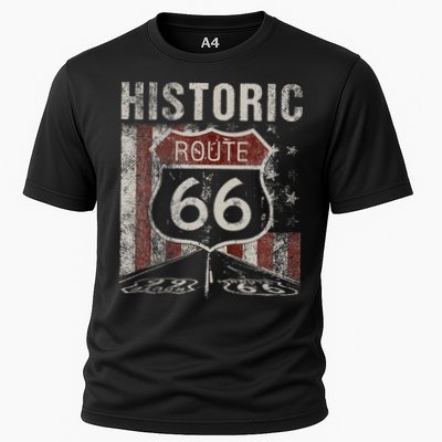 Historic U.S.A. Route 66 Highway Vintage America Road Performance Shirt