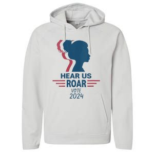 Hear Us Roar Vote 2024 Right Performance Fleece Hoodie