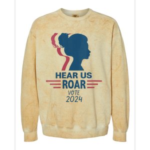 Hear Us Roar Vote 2024 Right Colorblast Crewneck Sweatshirt