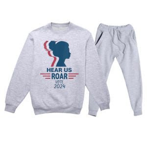 Hear Us Roar Vote 2024 Right Premium Crewneck Sweatsuit Set