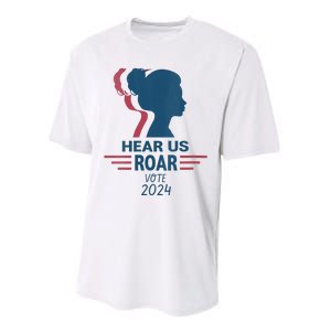 Hear Us Roar Vote 2024 Right Performance Sprint T-Shirt