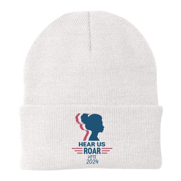 Hear Us Roar Vote 2024 Knit Cap Winter Beanie