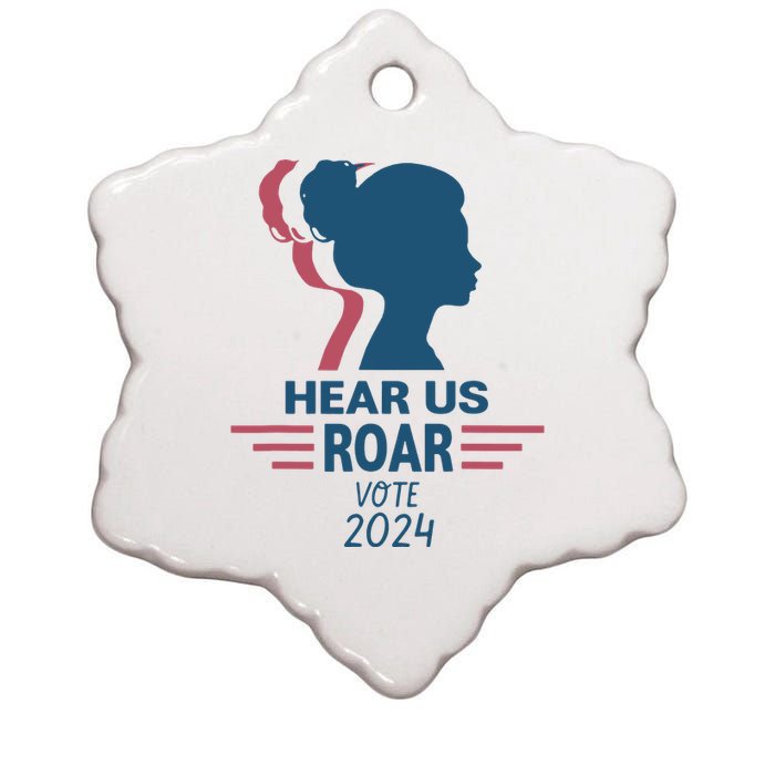 Hear Us Roar Vote 2024 Ceramic Star Ornament