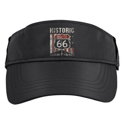 Historic U.S.A. Route 66 Highway Vintage America Road Sign Adult Drive Performance Visor