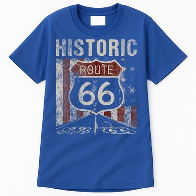 Historic U.S.A. Route 66 Highway Vintage America Road Sign Tall T-Shirt